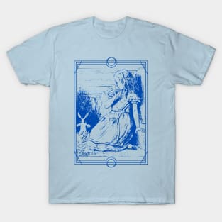 Alice and the White Rabbit Tarot Card T-Shirt